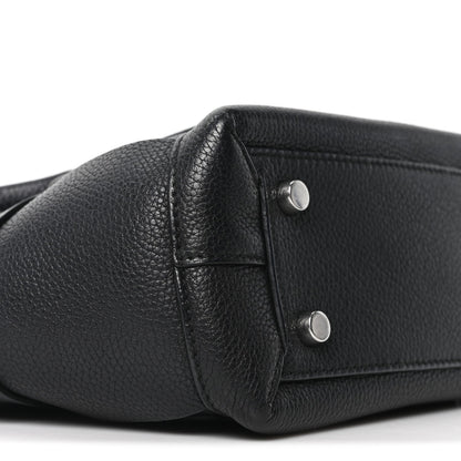 Bottega Veneta Grained Calfskin Mini Maxi Intrecciato Arco 33 Black