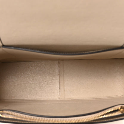Celine Shiny Smooth Calfskin Medium Frame Shoulder Bag Grege Storm