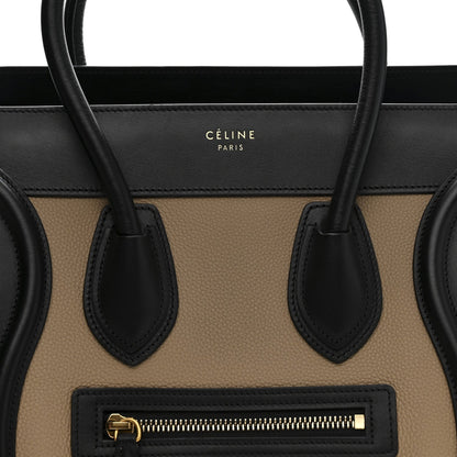 Celine Baby Grained Calfskin Nubuck Micro Tri-Color Luggage Medium Blue