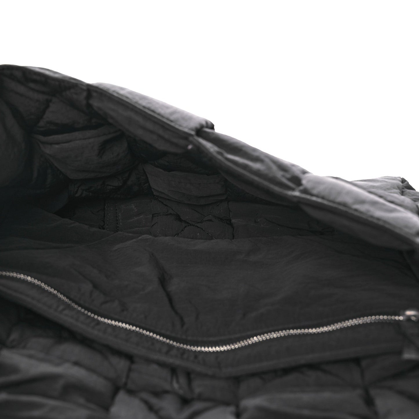 Bottega Veneta Nylon Intrecciato Padded Tech Maxi Cassette Bag Black