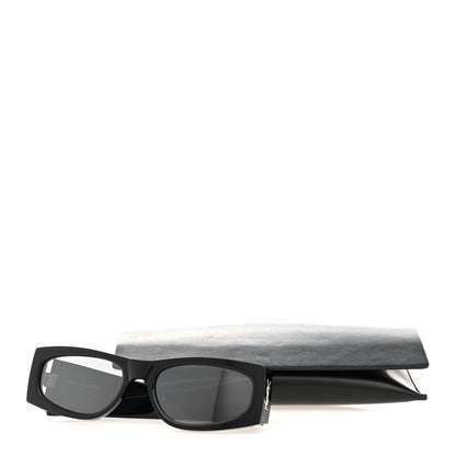 Saint Laurent Acetate Rectangle SL M140/F Sunglasses Black