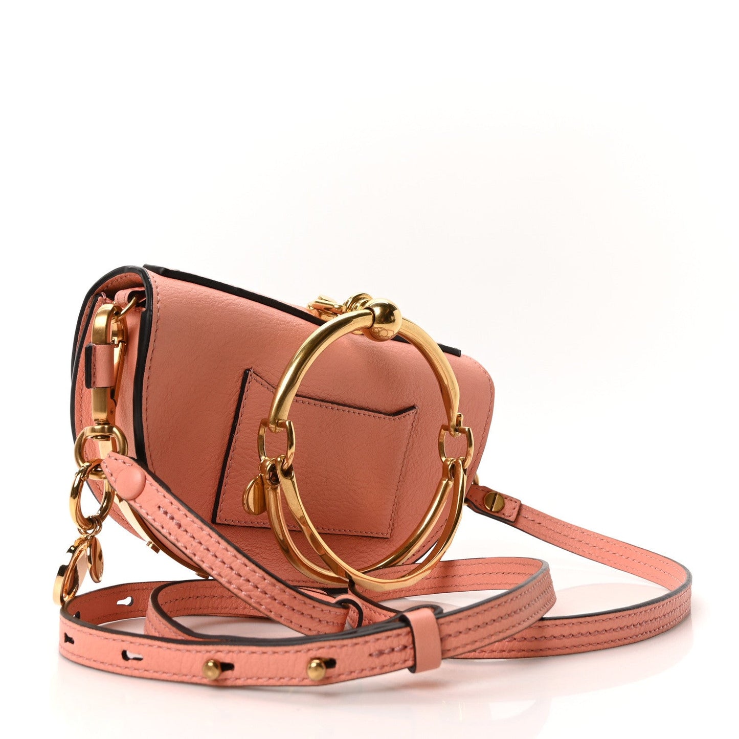 Chloe Calfskin Small Nile Bracelet Minaudiere Bag Ideal Blush