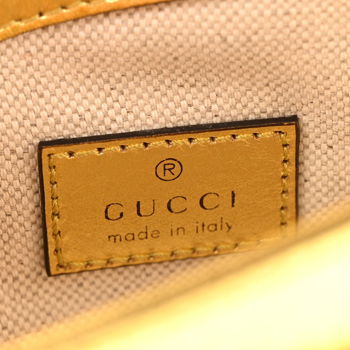 Gucci Metallic Demetra Mini Horsebit 1955 Asymmetric Shoulder Bag Gold