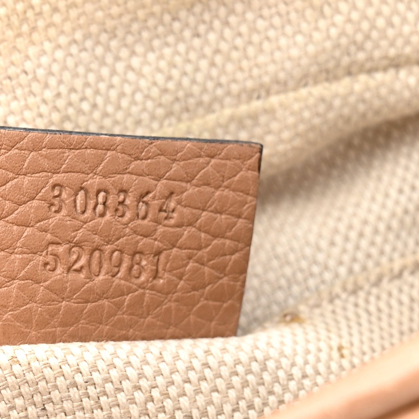 Gucci Pebbled Calfskin Small Soho Disco Bag Rose Beige