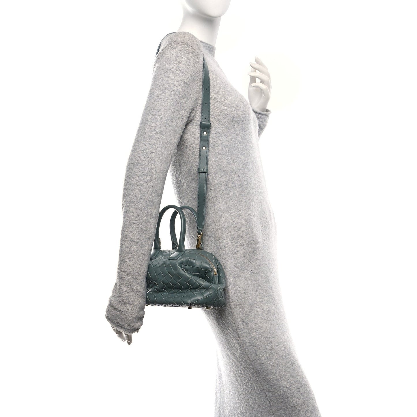 Bottega Veneta Nappa Intrecciato Bauletto Slate