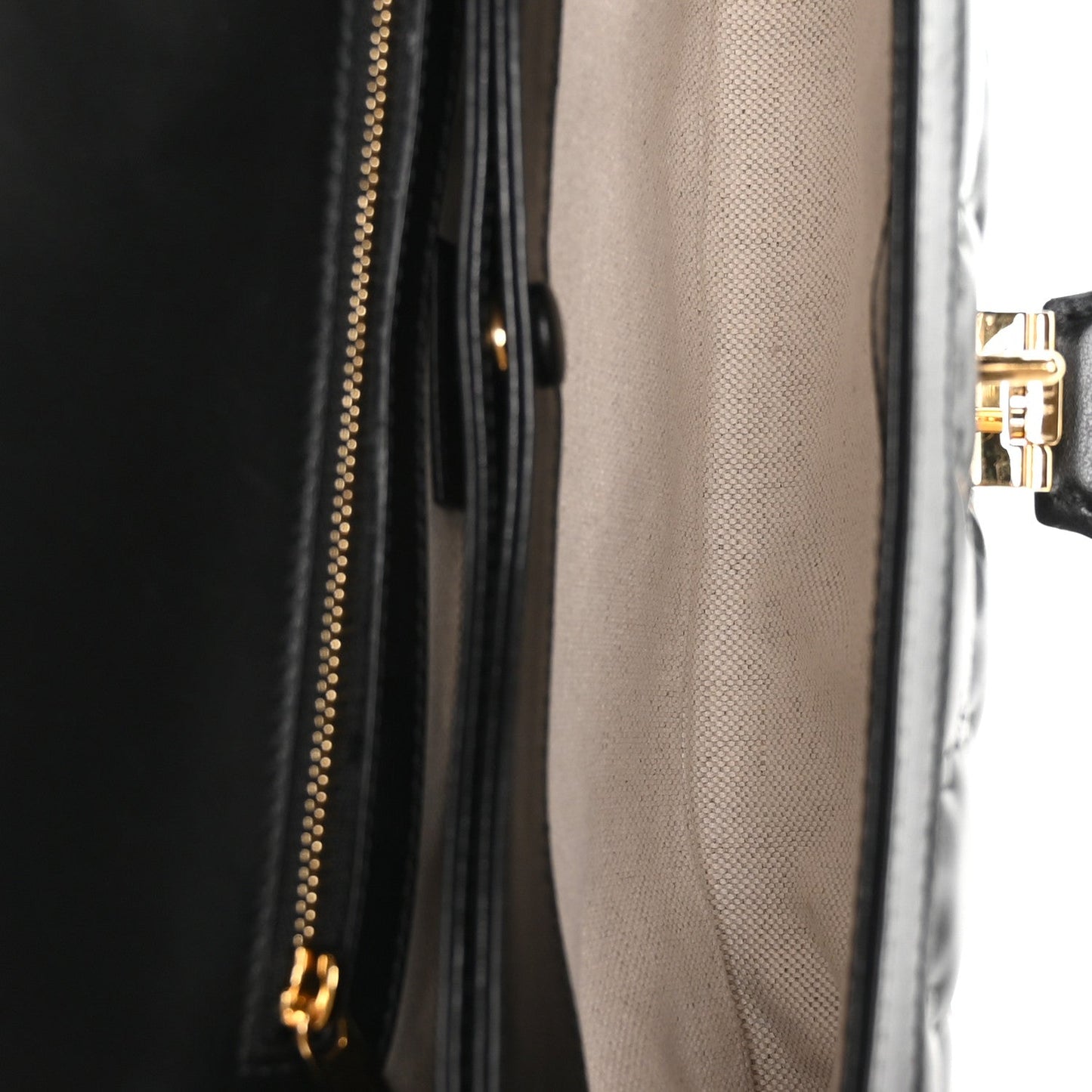 Gucci Calfskin GG Matelasse Small Flap Shoulder Bag Black Natural