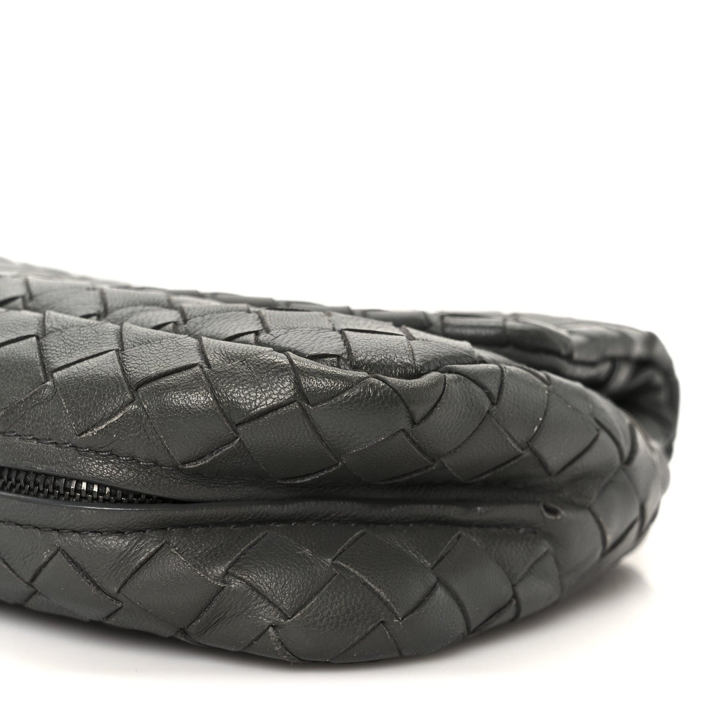Bottega Veneta Nappa Intrecciato Small Chain Crossbody Light Grey