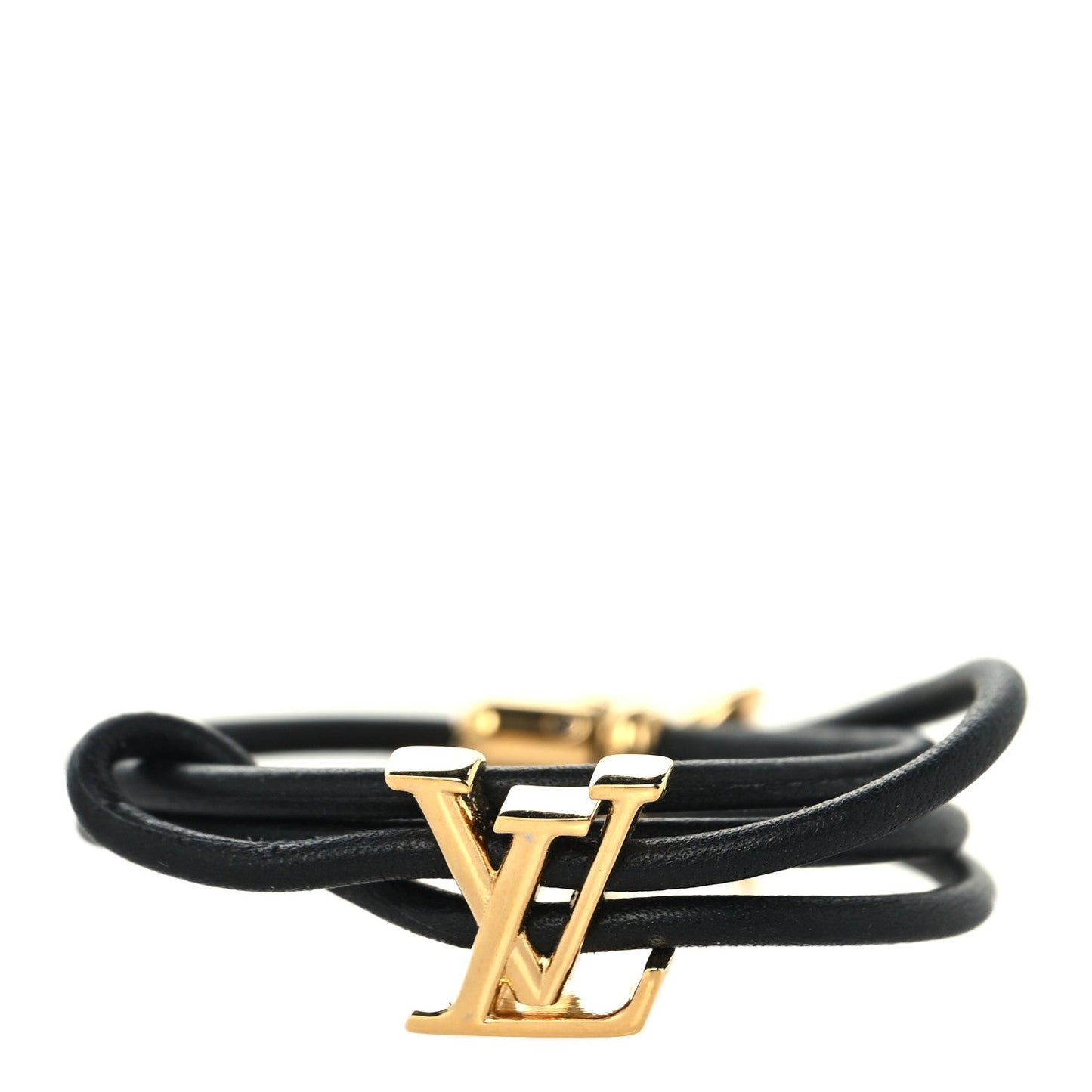 Louis Vuitton Calfskin LV Bloom Bracelet Black