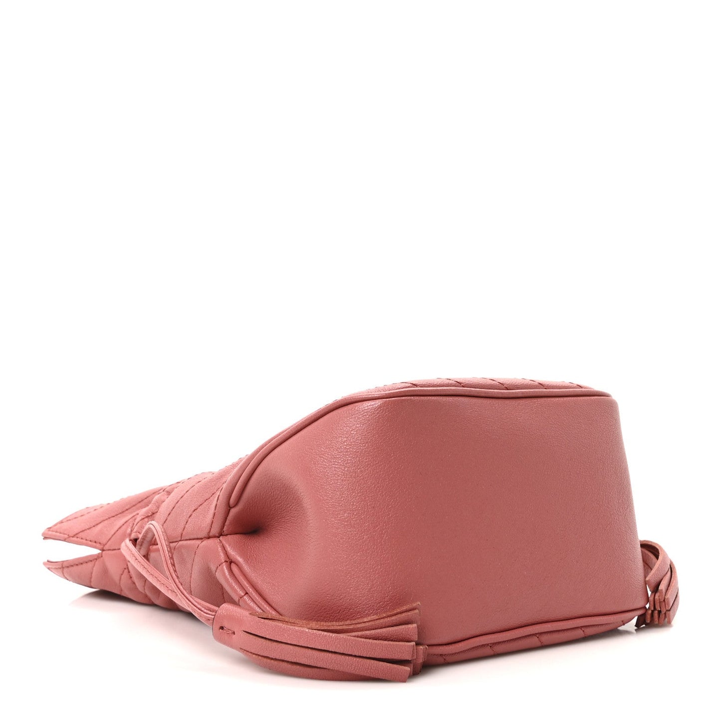 Gucci Sakai Be Green Calfskin Diagonal Stitched Mini Blondie Bucket Bag Pink