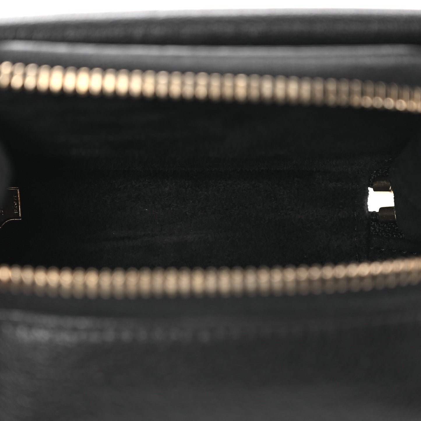 Christian Dior Goatskin Mini Saddle Shoulder Strap Pouch Black