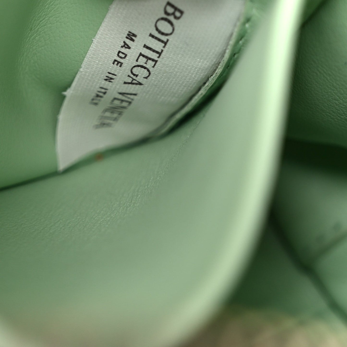 Bottega Veneta Nappa Intrecciato Small Beauty Pouch Fresh Mint