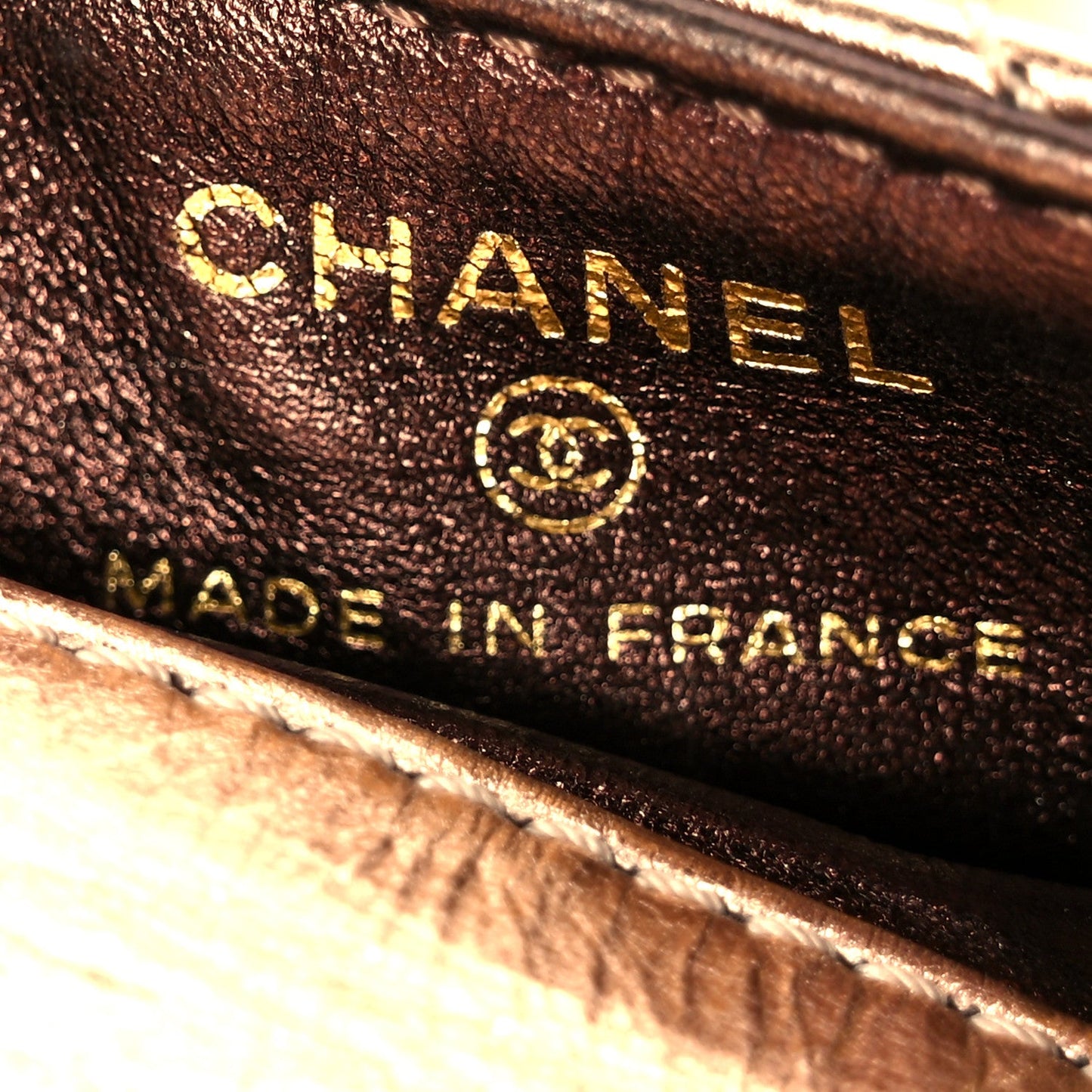 Chanel Metallic Aged Calfskin Quilted 2.55 Reissue Phone Case Rose Gold