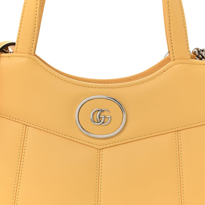 Gucci Senna Calfskin Petite GG Small Tote Bag Sunny Yellow
