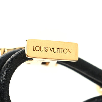 Louis Vuitton Calfskin LV Bloom Bracelet Black