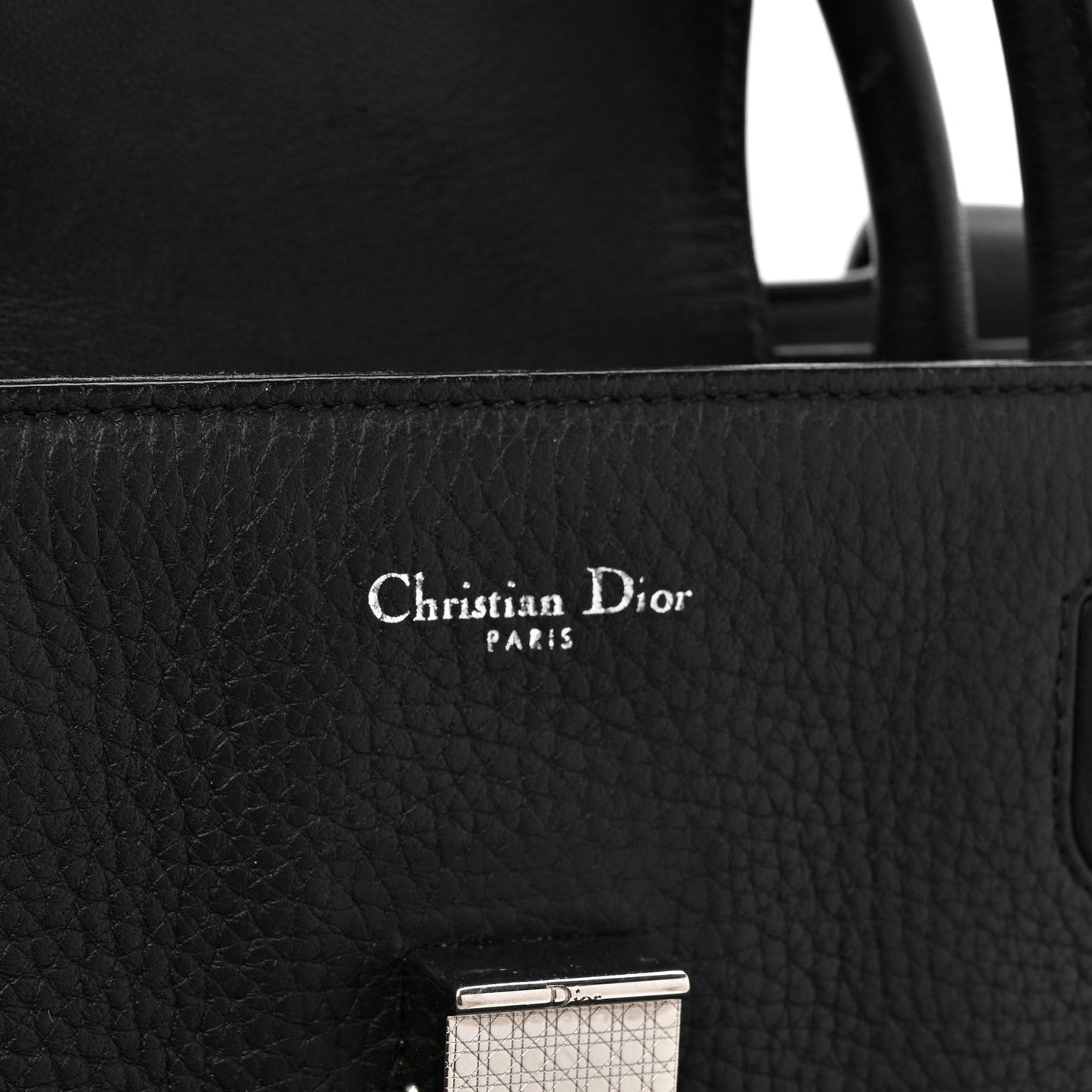 Christian Dior Grained Calfskin Large Diorever Flap Black