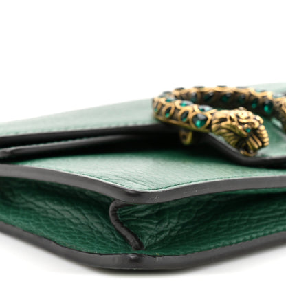 Gucci Dollar Calfskin Crystal Super Mini Dionysus Shoulder Bag Emerald