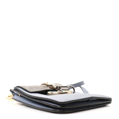 Chloe Suede Calfskin Mini Faye Bracelet Bag Washed Blue