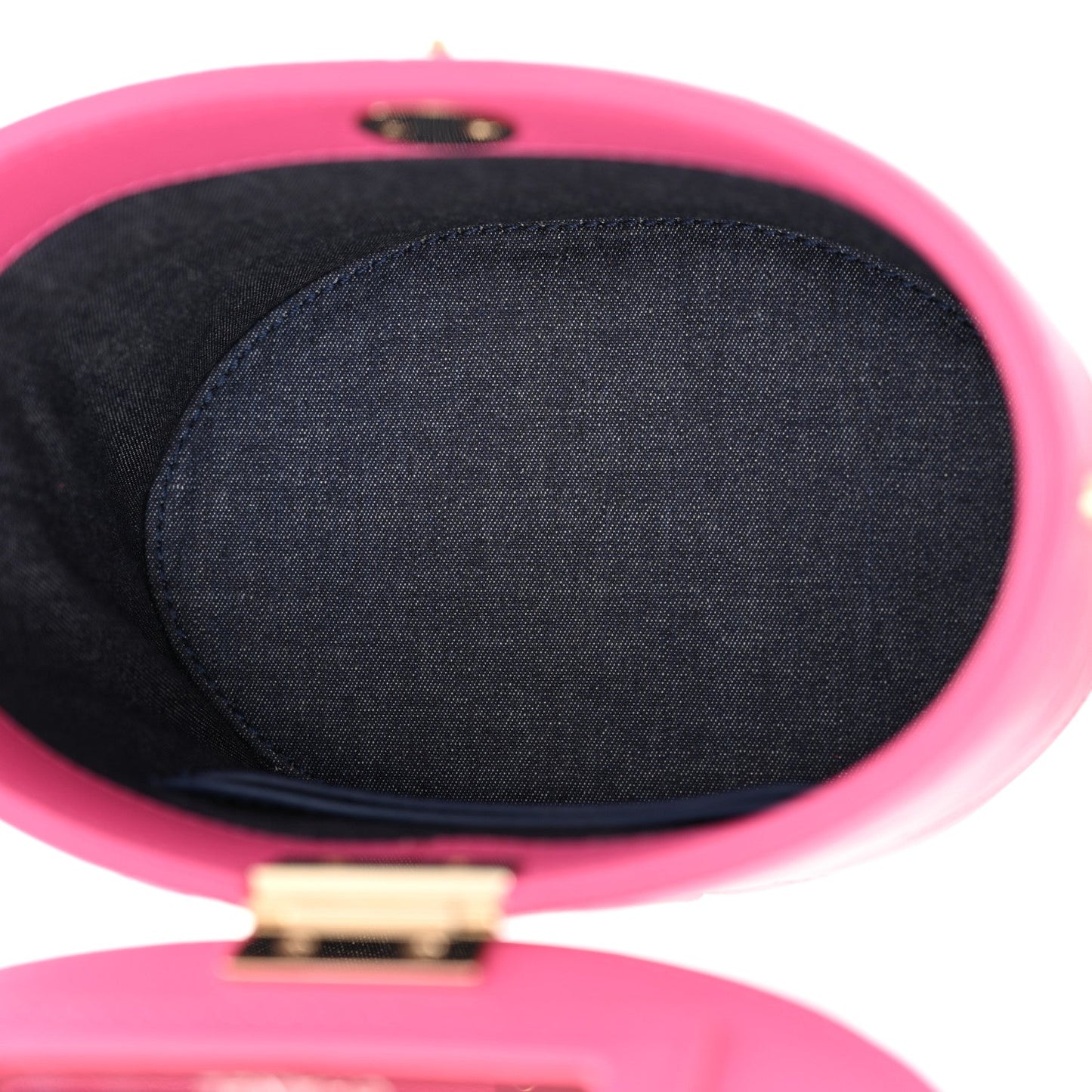 Chanel Lambskin Resin Elegant Chain Vanity Case Dark Pink