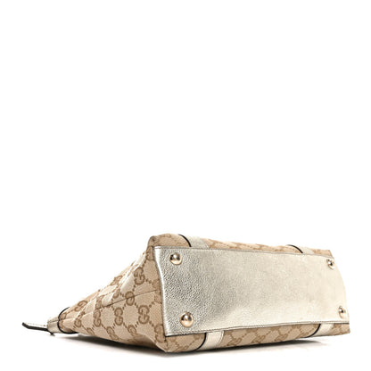 Gucci Monogram Small Abbey Tote  Gold