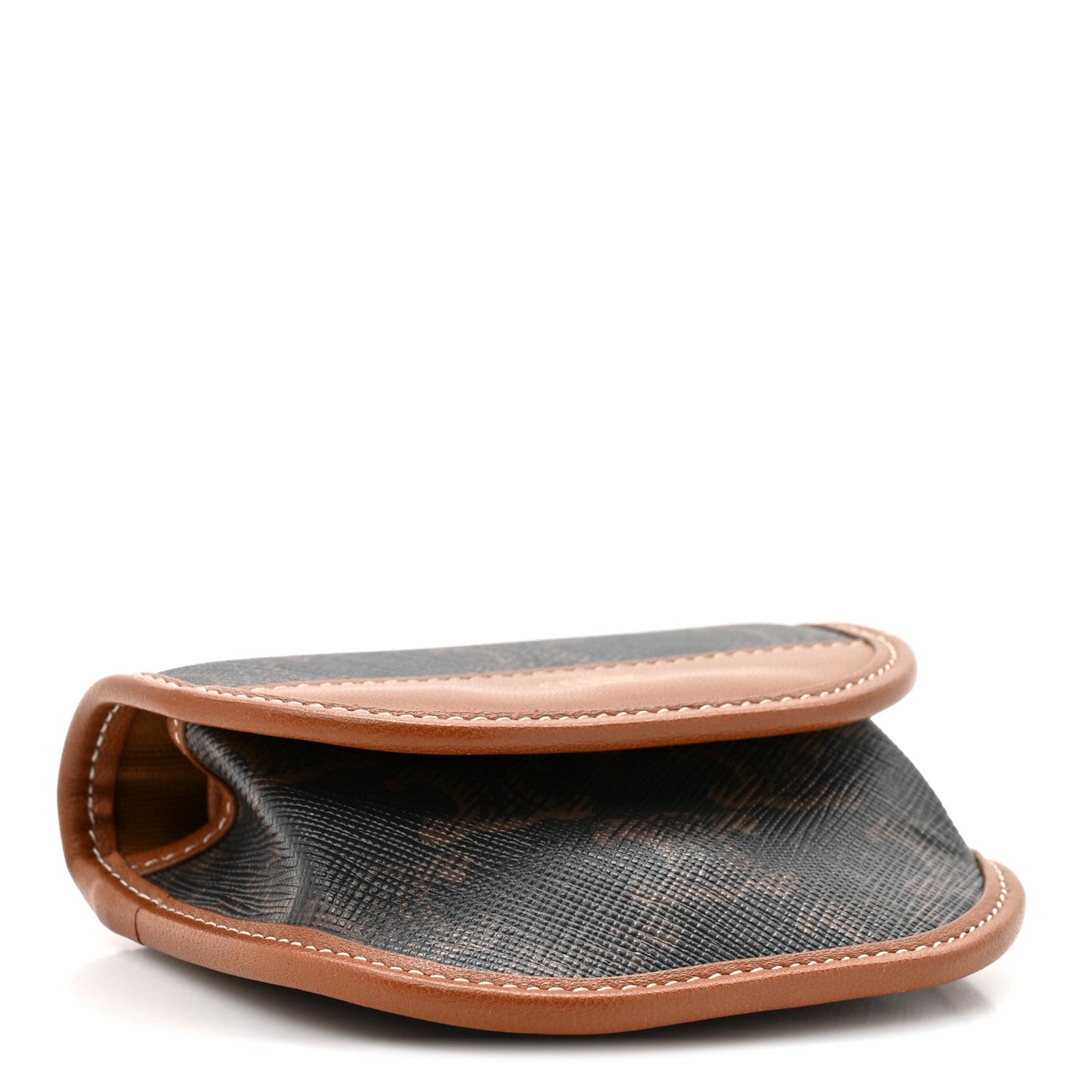 Celine Canvas Calfskin Triomphe Airpod Case Tan