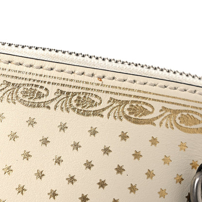 Gucci X SEGA Calfskin GUCCY Stars Mini Dome Shoulder Bag Mystic White Gold