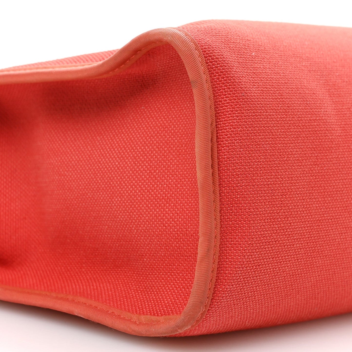 Hermes Vache Hunter Toile Herbag Zip 31 PM Rouge Tomate Natural