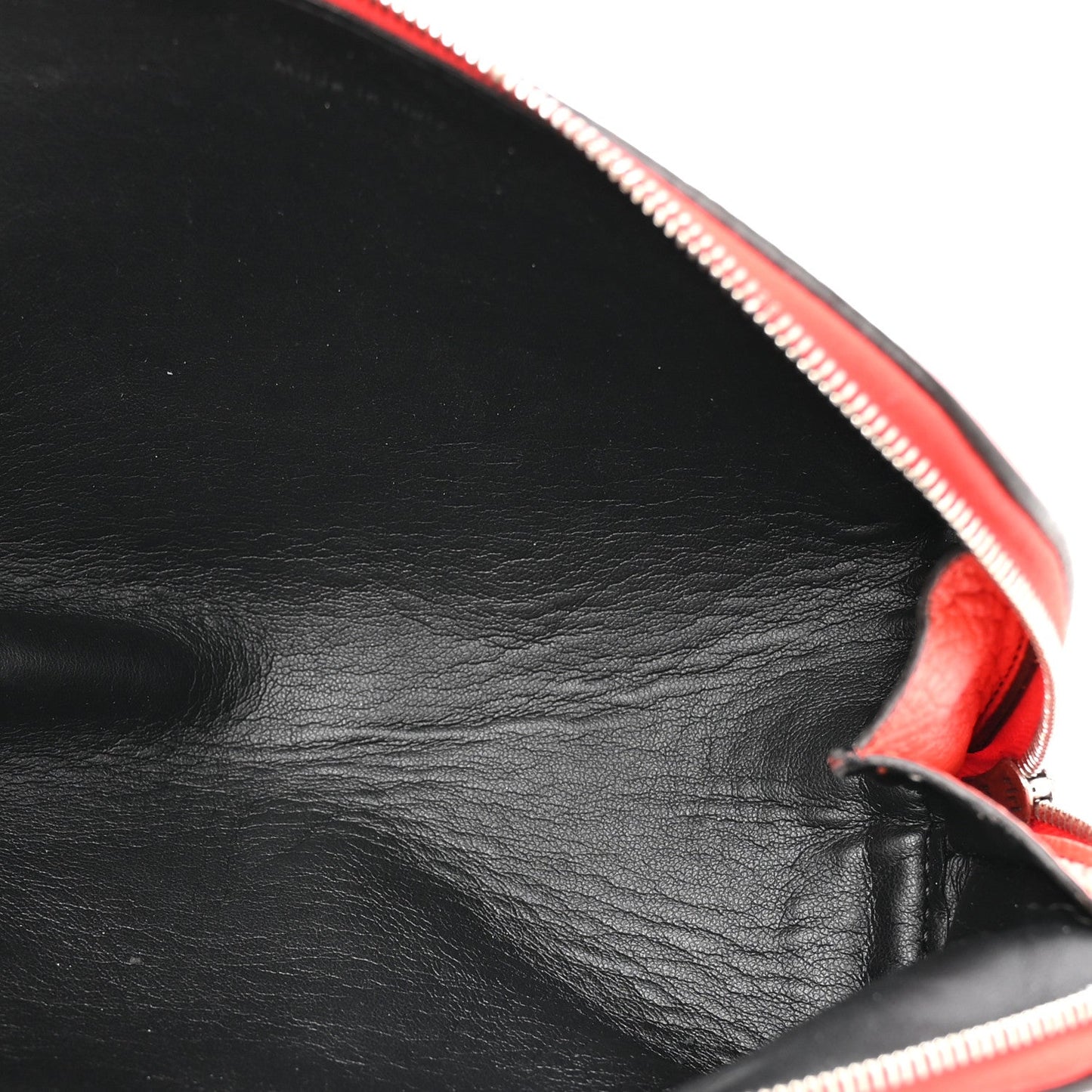 Celine Soft Grained Calfskin Cosmetic Pouch Bag Red
