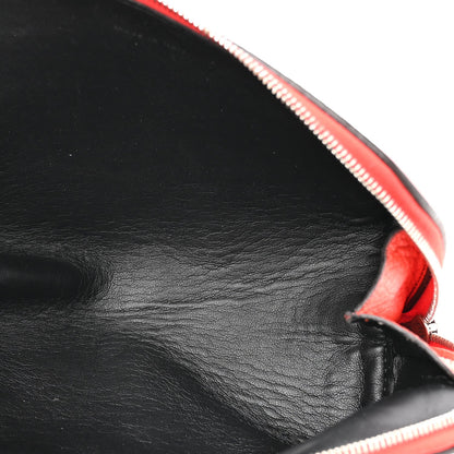 Celine Soft Grained Calfskin Cosmetic Pouch Bag Red