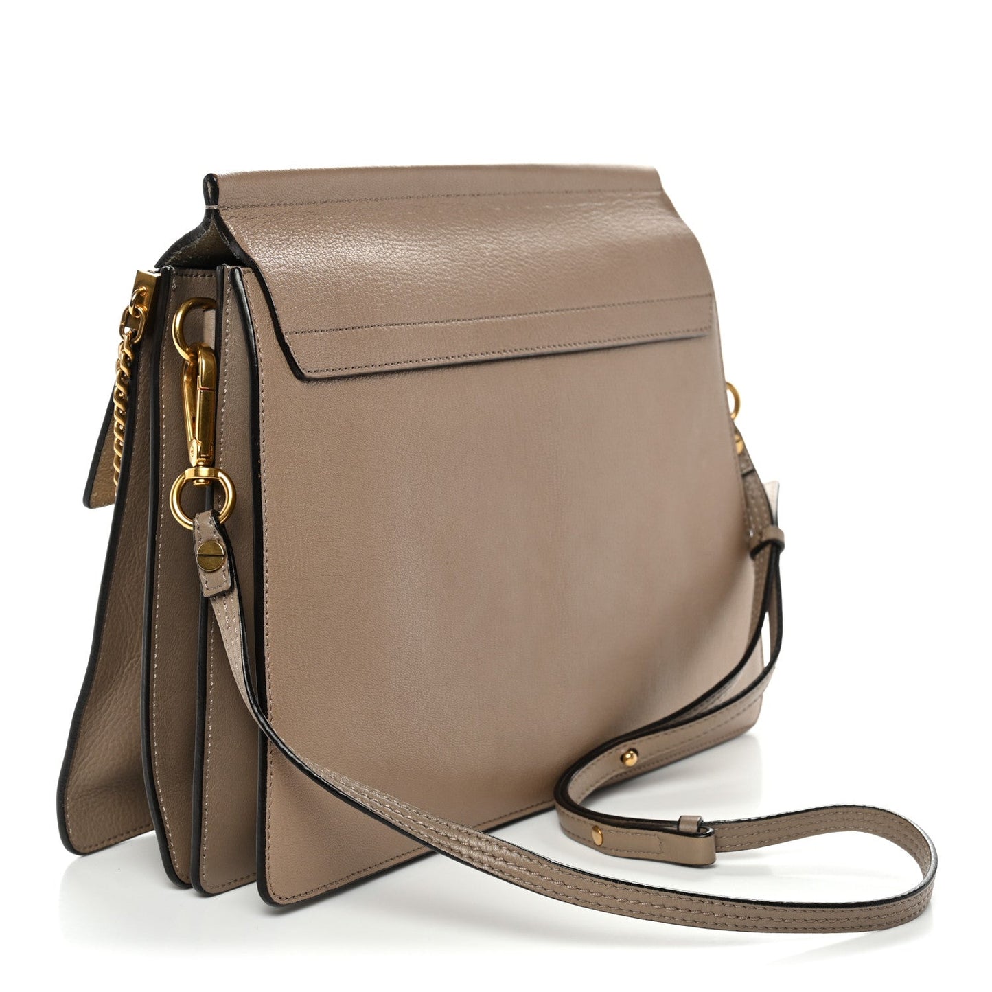 Chloe Goatskin Medium Faye Shoulder Bag Motty Grey