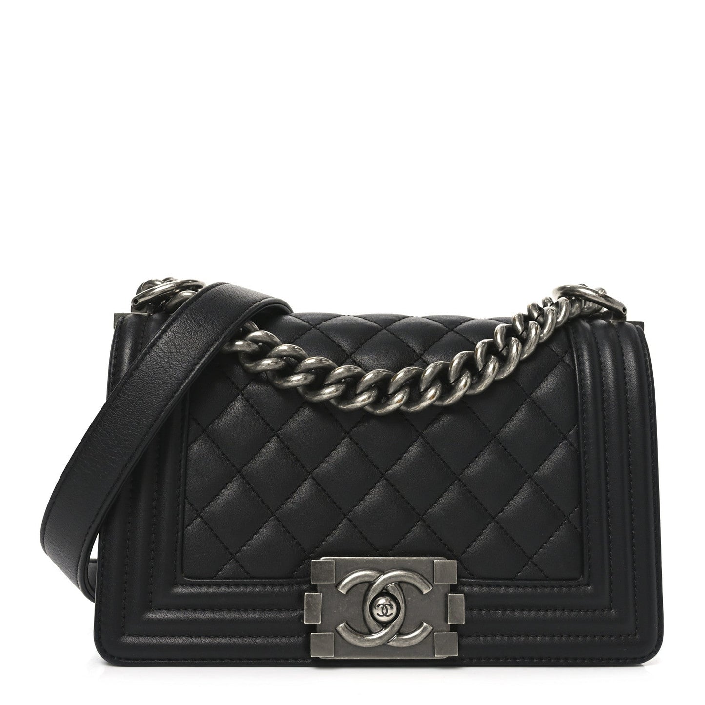 Chanel Lambskin Quilted Small Boy Flap Black