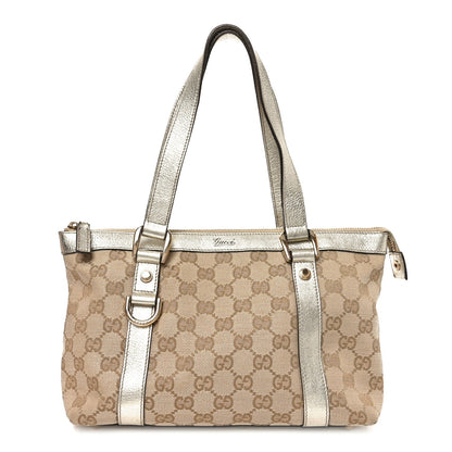Gucci Monogram Small Abbey Tote  Gold