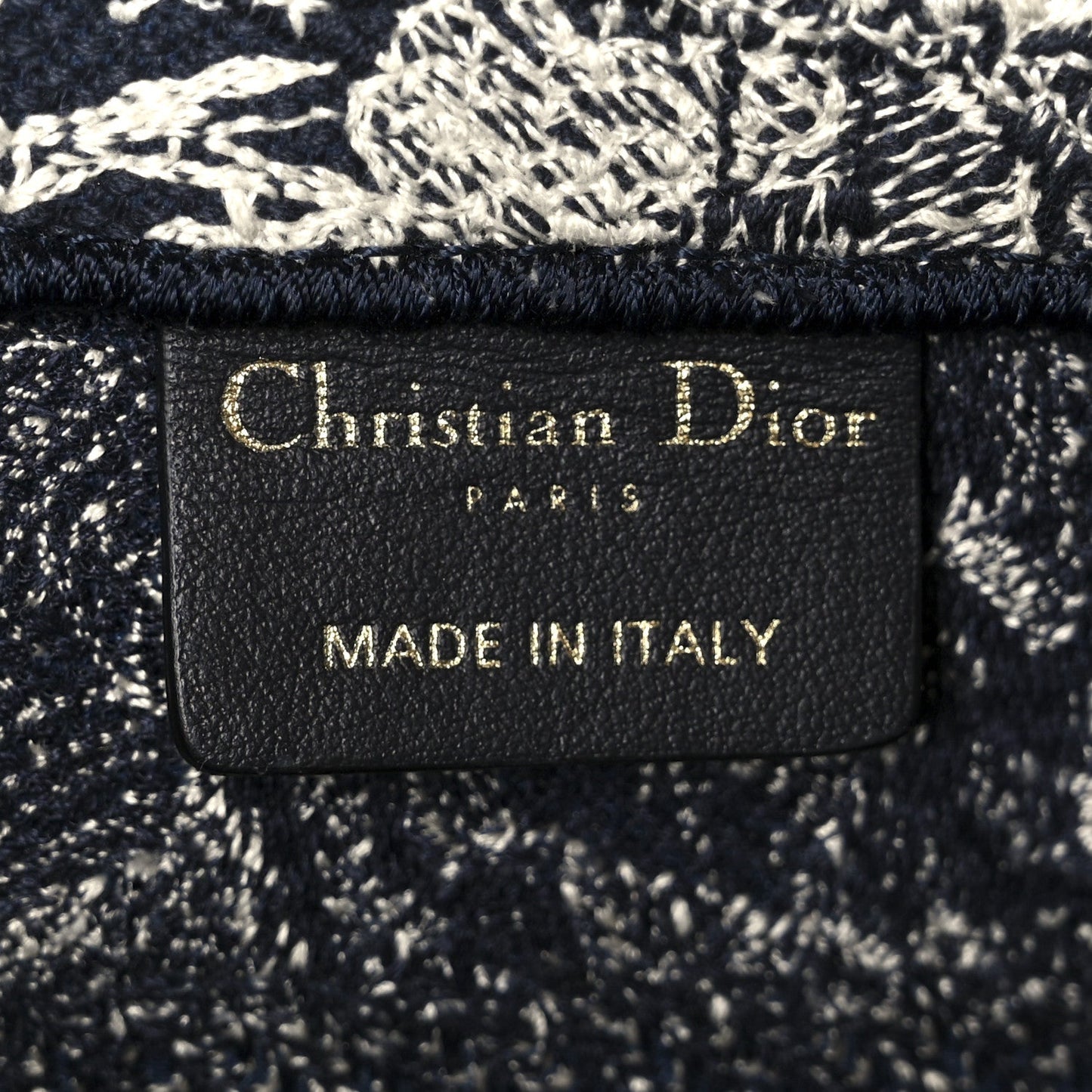 Christian Dior Canvas Embroidered Small Dioriviera Toile De Jouy Book Tote Blue