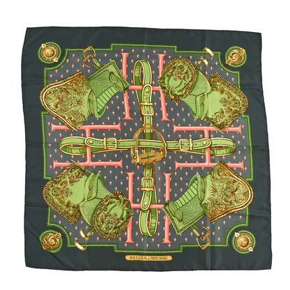 Hermes Silk Selles A Housse Scarf 90