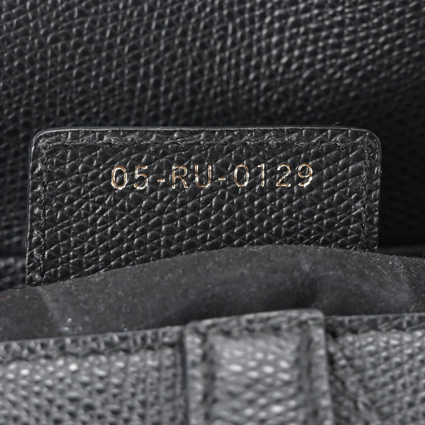 Christian Dior Grained Calfskin Saddle Bag Black