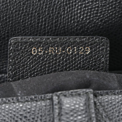 Christian Dior Grained Calfskin Saddle Bag Black