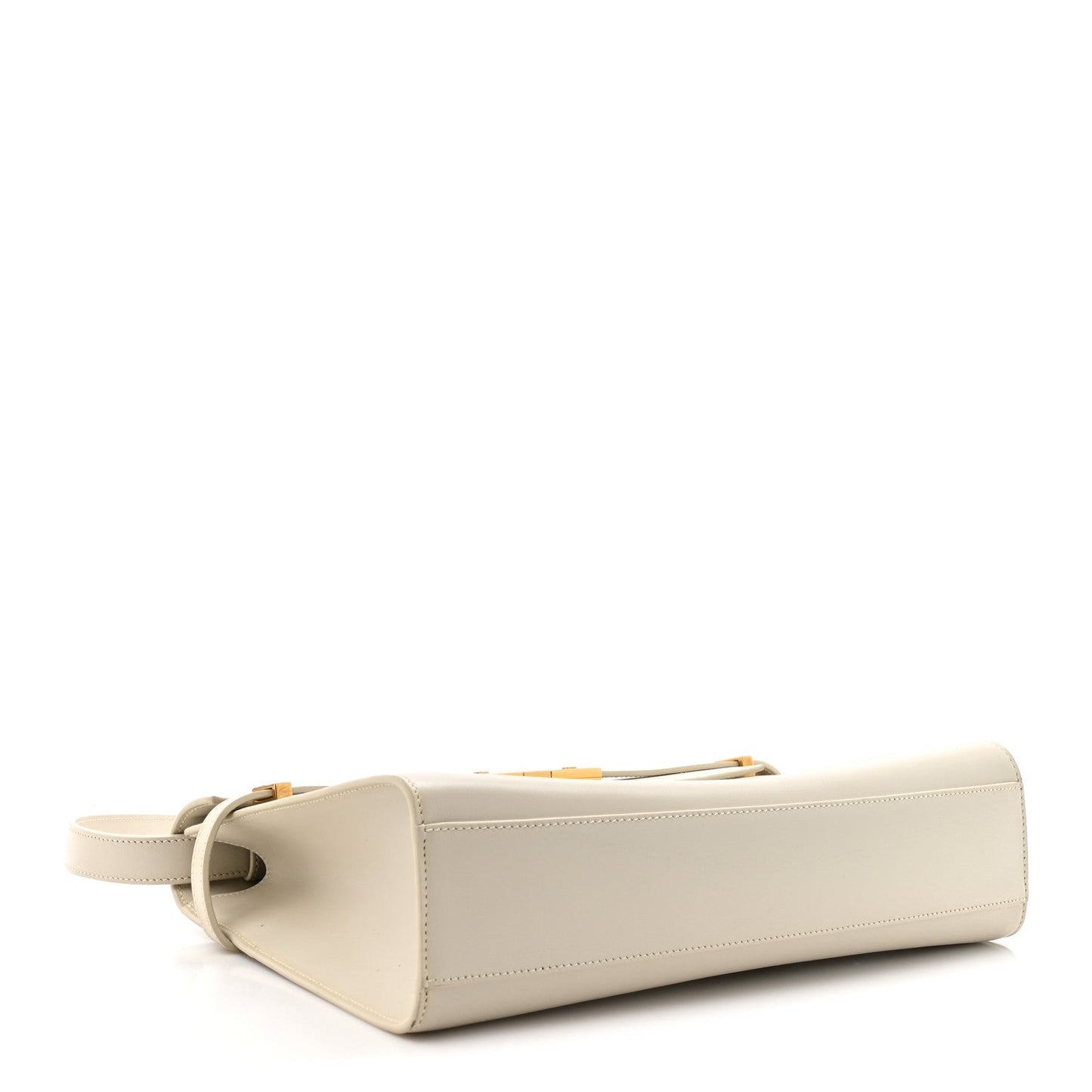 Saint Laurent Smooth Calfskin Manhattan Shoulder Bag Crema Soft