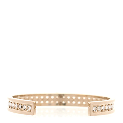 Chanel Crystal CC Cuff Bracelet M Gold