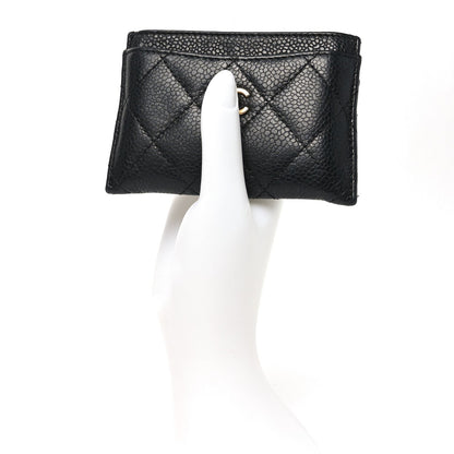 Chanel Caviar Quilted Card Holder Black