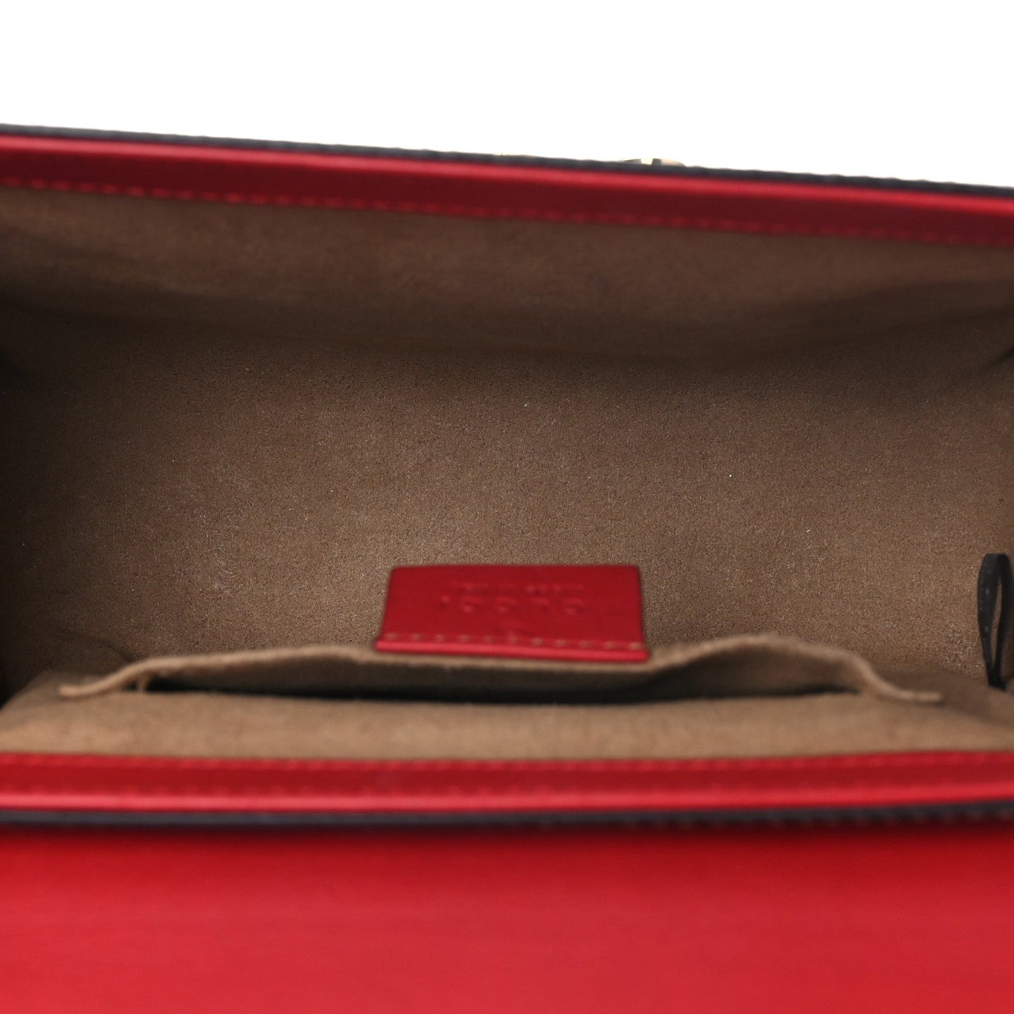 Gucci GG Supreme Monogram Calfskin Small Padlock Shoulder Bag Beige Hibiscus Red New Rosette