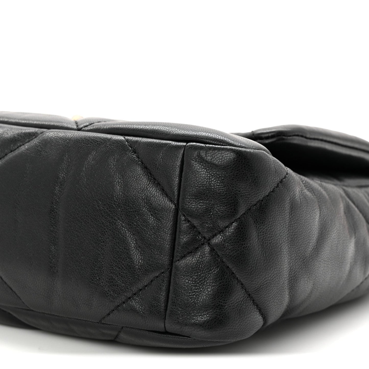 Chanel Goatskin Quilted Medium Chanel 19 Flap Black