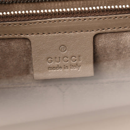 Gucci Regent Calfskin Large Lady Lock Flap Top Handle Bag Grey