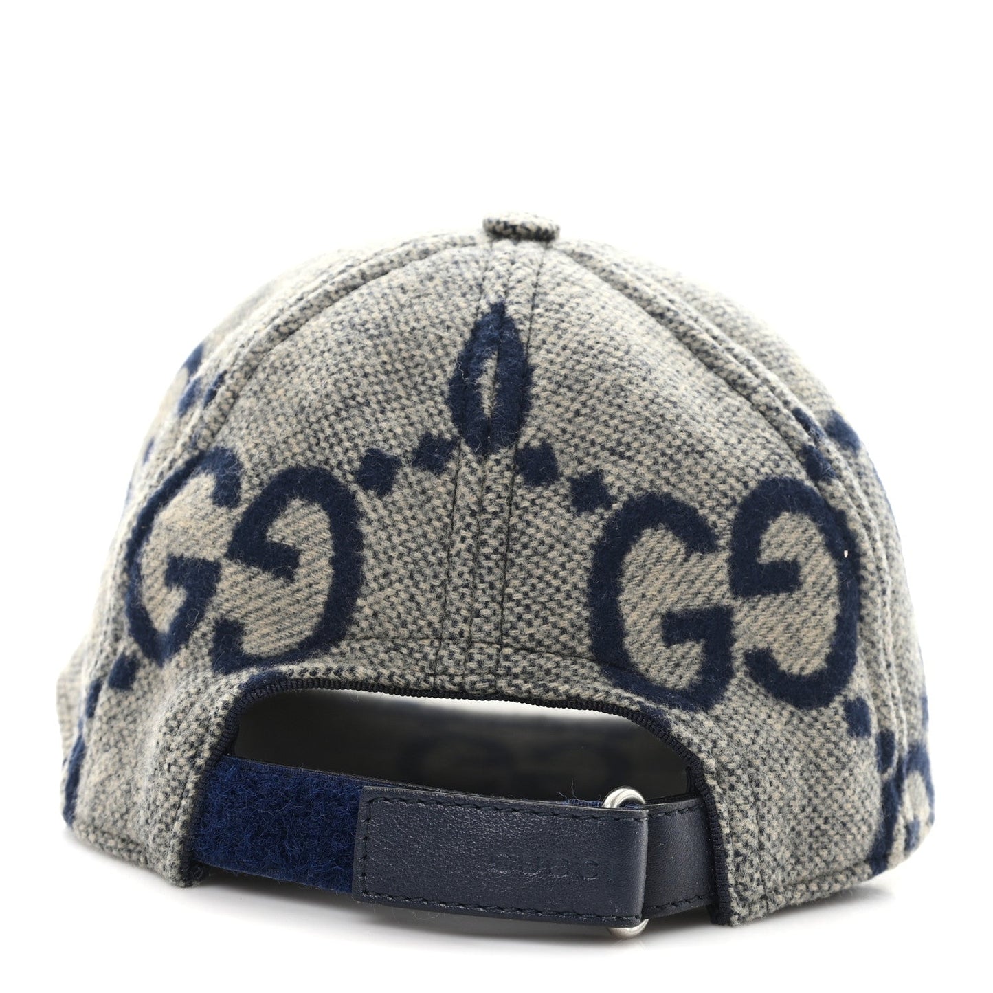 Gucci Wool Monogram Jumbo GG Antonio Baseball Hat M Grey