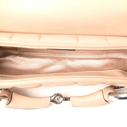 Gucci Nappa Vertical Matelasse Small Maxi Horsebit Chain Shoulder Bag  Rose Beige