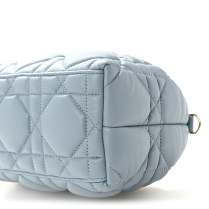 Christian Dior Calfskin Macrocannage Small Diortravel Nomad Pouch Bracing Blue