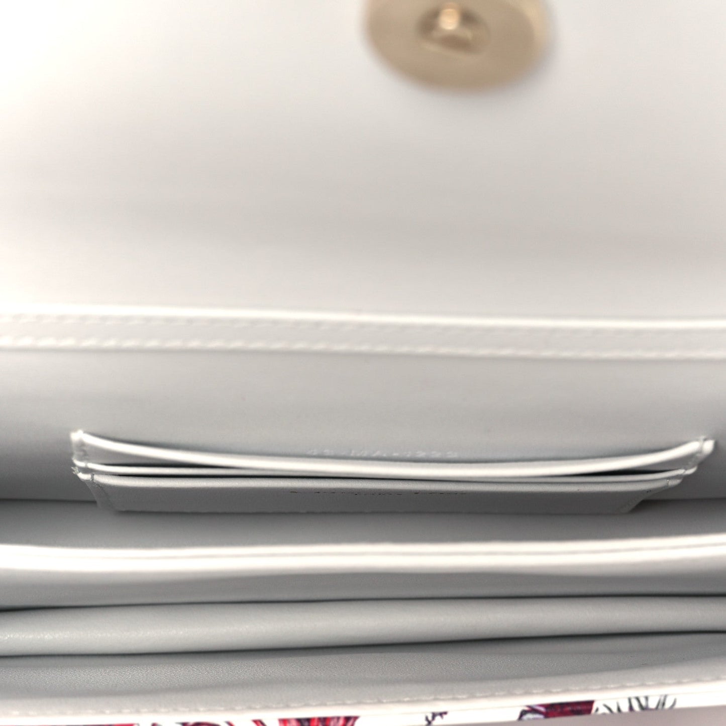 Christian Dior Calfskin Le Coeur Des Papillons Mini My Dior Bag White Multicolor