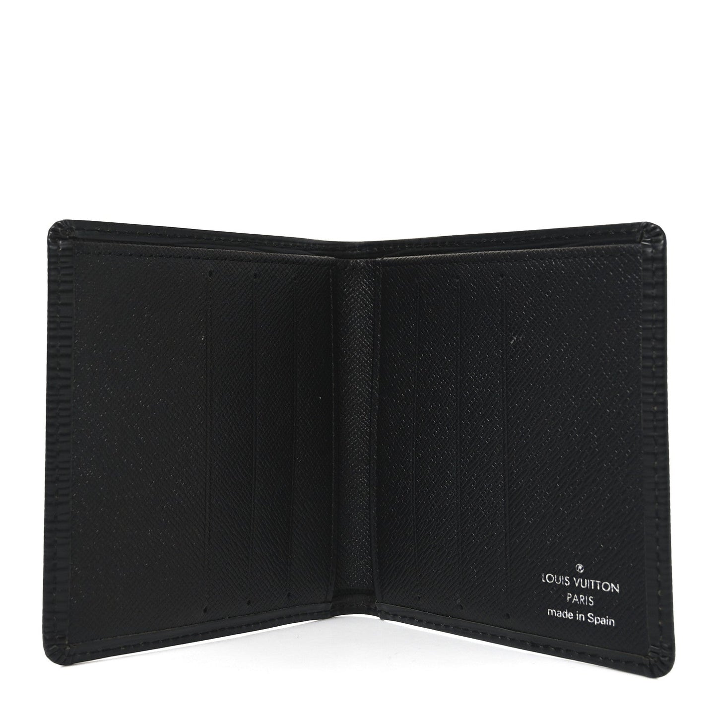 Louis Vuitton Epi 6 Card Billfold Wallet Black