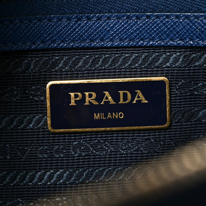 Prada Saffiano Lux Medium Tote Bluette