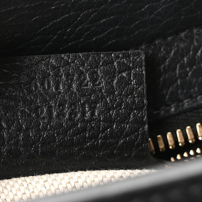 Gucci Dollar Calfskin Medium Soho Top Handle Satchel Black