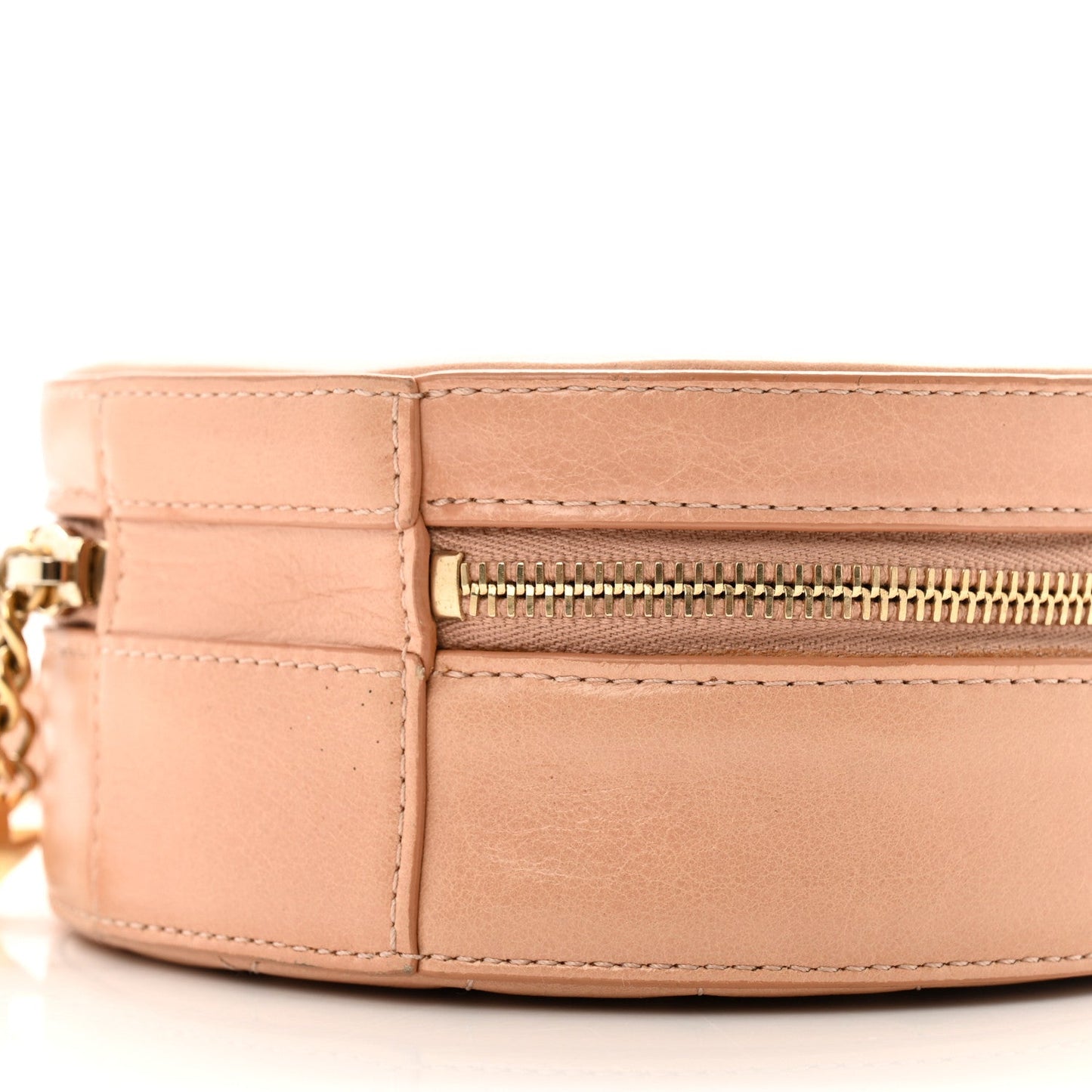 Chanel Glazed Calfskin Round As Earth Evening Bag Beige