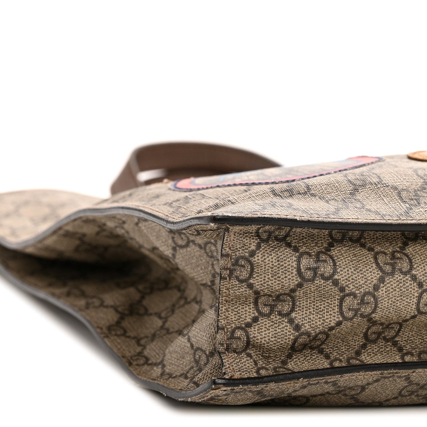 Gucci Soft GG Supreme Monogram Courrier Vertical Tote Beige New Acero